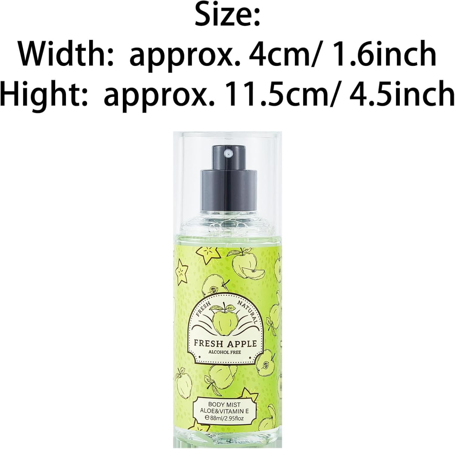 Yizyif Hami Melon Grape Body Mist 88Ml Perfume Spray Alcohol Free for Women Men Lightweight Long Lasting Fragrance Daily Wear Fresh Apple One Size image number 3