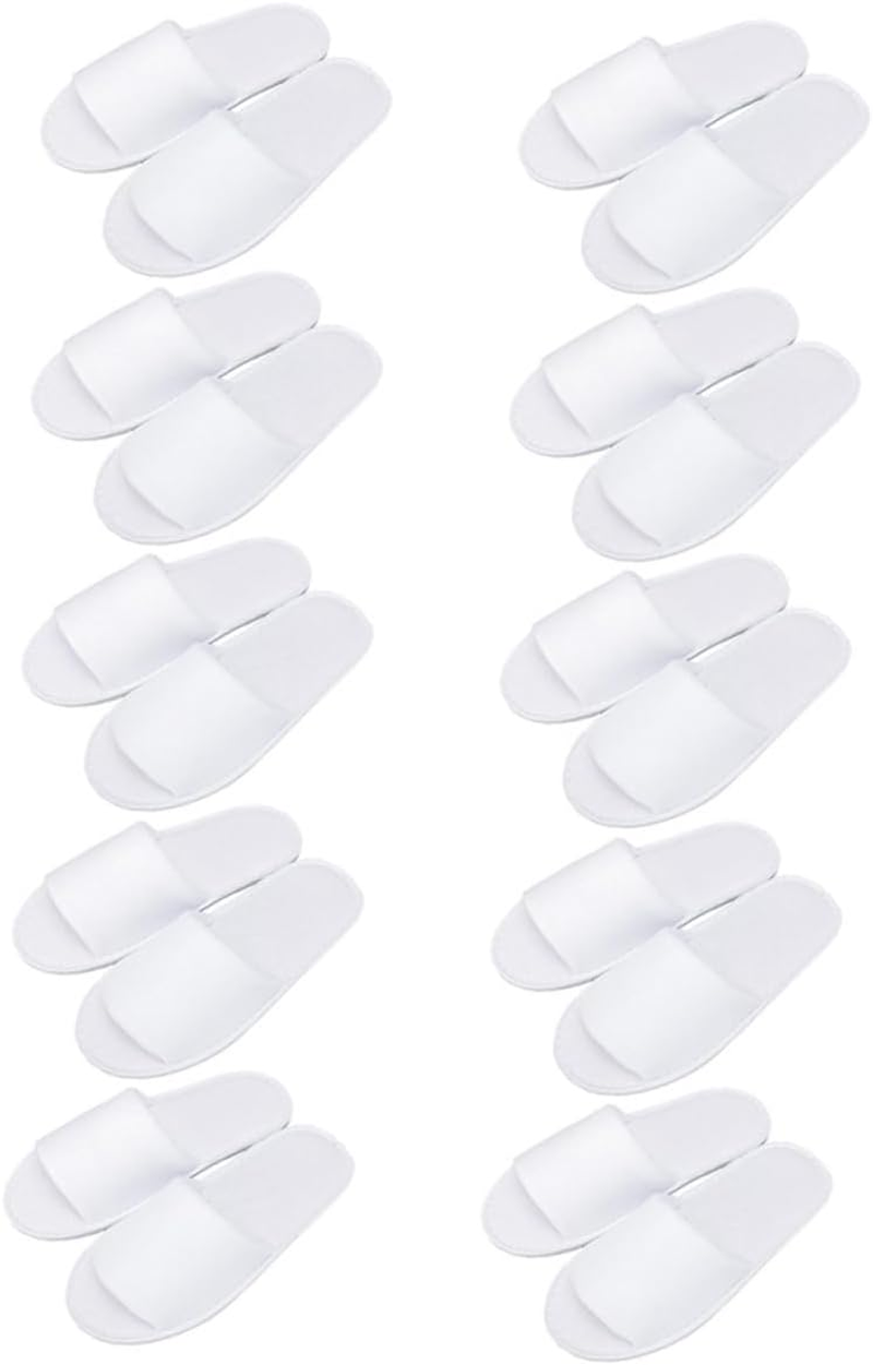 Minkissy 10Pairs Disposable One-Off Babouche Slipper Comfortable Thickened Hotel Guest Slippers for Women image number 4