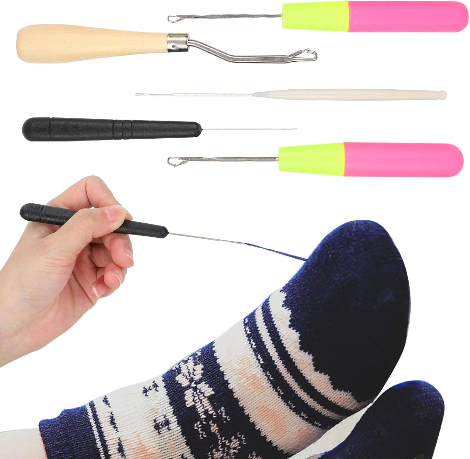 Hook Kit Latch Hook Tool, 5Pcs/Set Latch Hook, Knitting Weaving for Rugs Socks image number 5