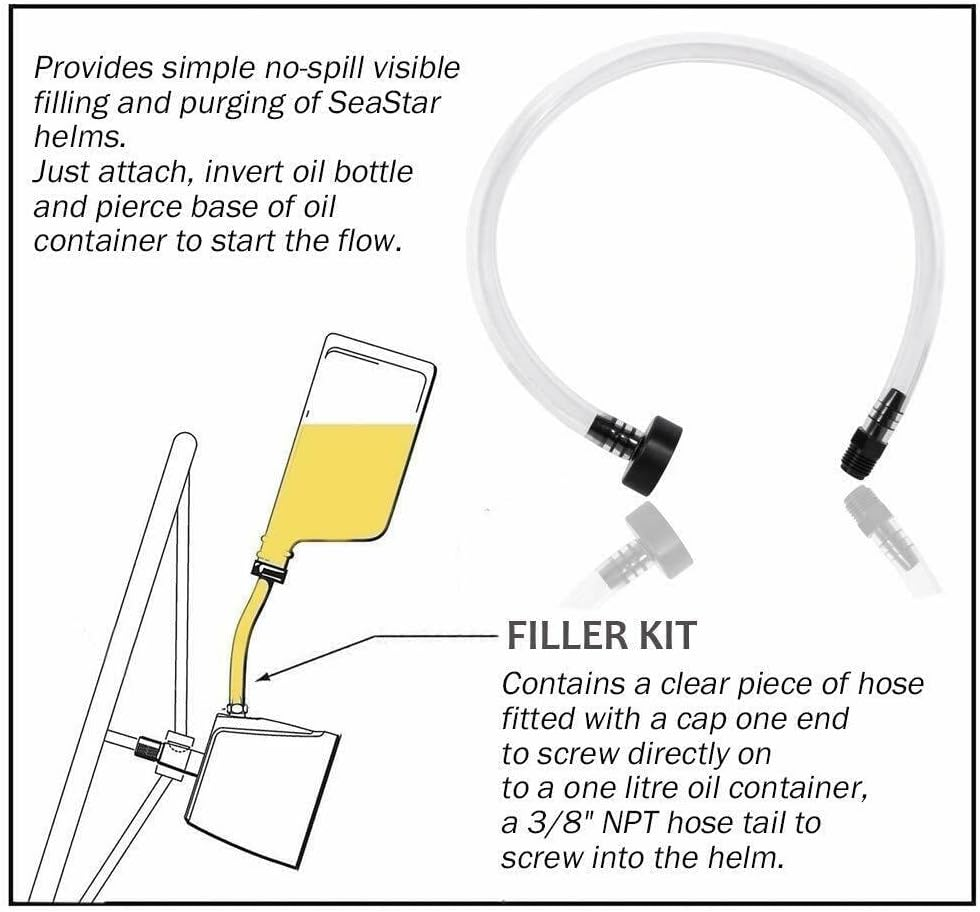 Bestparts (Set of 2 Boat Bleed Kit Filler Kit Compatible with Inboard/Outboard Seastar Hydraulic Steering Systems