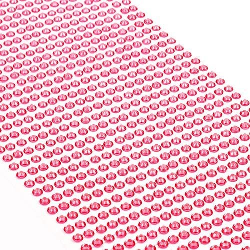 Movoja - 640 X 5Mm Fuchsia round Rhinestones - Self Adhesive Rhinestones for Decorating and Crafting image number 2