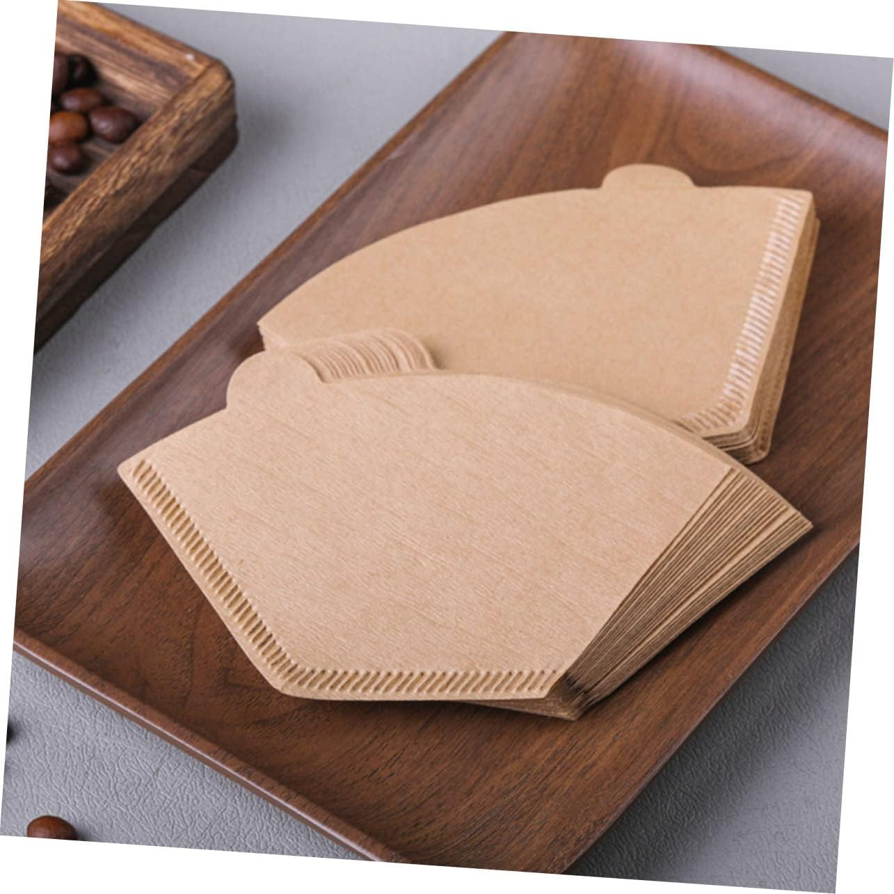 LIFKICH 100Pcs Unbleached Disposable Coffee Filter Cones Fine Filtration Paper for Espresso and Dripper Brewers Portable for Coffee Lovers and Tea Enthusiasts image number 3