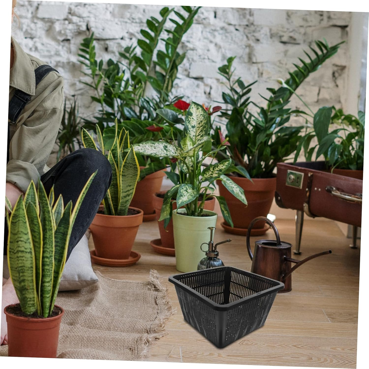 IWOWHERO 2 Pack Hydroponic Plant Baskets Net Pots for Gardening Plastic Planters for Aquatic Pond Flowers image number 3