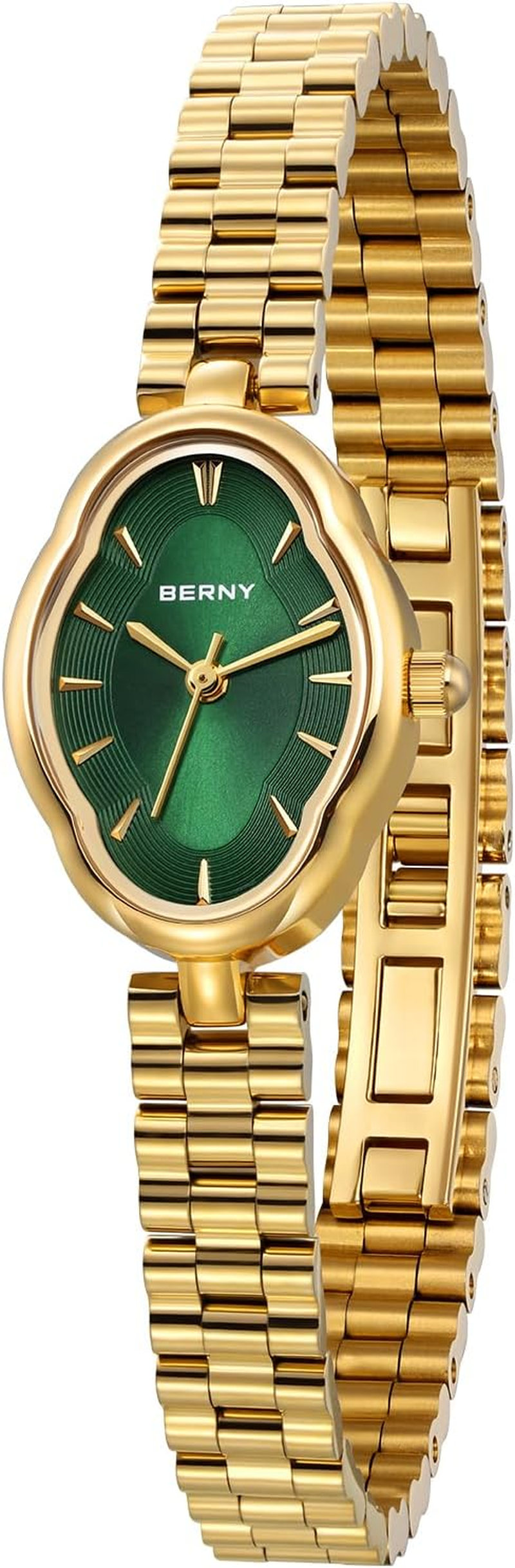 BERNY Watches for Women Gold Watch for Women Gold Watches for Women Dainty Ladies Quartz Watch 3ATM Waterproof Fashion Female Wristwatch Luxury Bracelet Watches