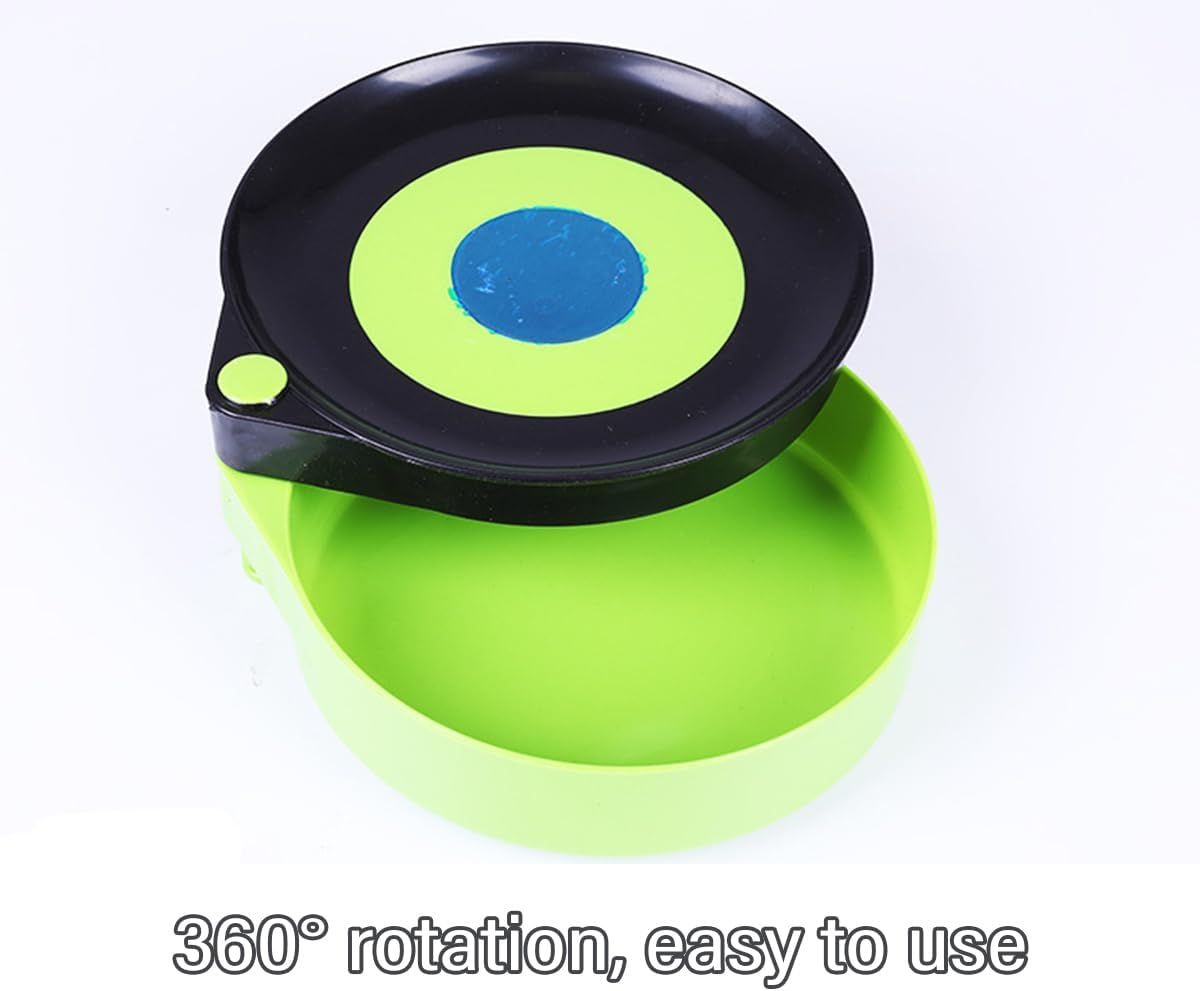 AIMALL Magnetic Bait Tray with Rotating Cover, 7.5-Inch Centre Fishing Tackle Box Feeder Holder for Carp Angling, Clamp and Ground Rod Included - With Clip image number 2