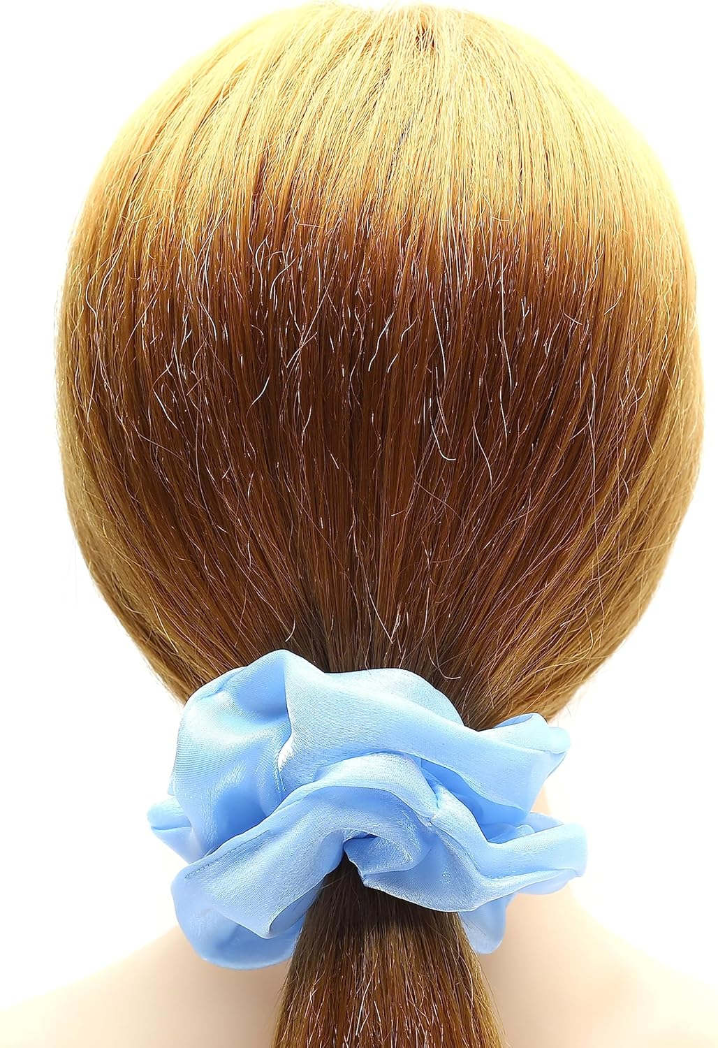 Elastic Hair Scrunchie Hair Band Ponytail Holder Suitable for Everyday Use Travel Party (Blue) - Green image number 2