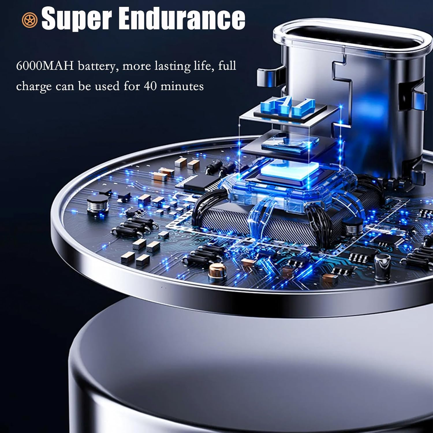 Tire Inflator Portable Air Compressor with Digital Pressure Gauge, Rechargeable Battery, 150PSI Portable Tire Inflator for Car, Cordless Bike Tire Pump image number 3