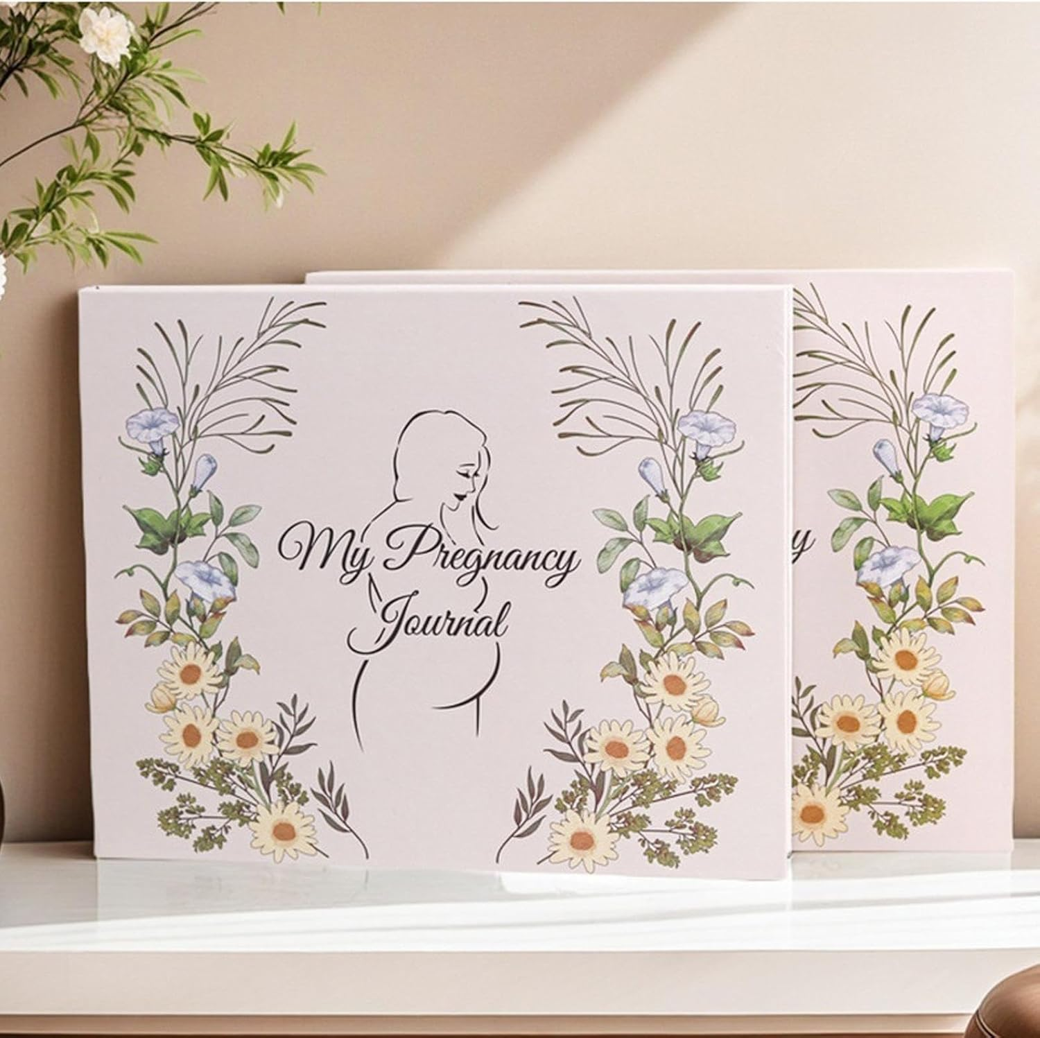 Pregnancy Journal Memory Book - Pregnancy Journal Memory Book for Mom,Hard Cover Diary Keepsake Scrapbook Expecting Announcements for Childbirth Boys Girls image number 2