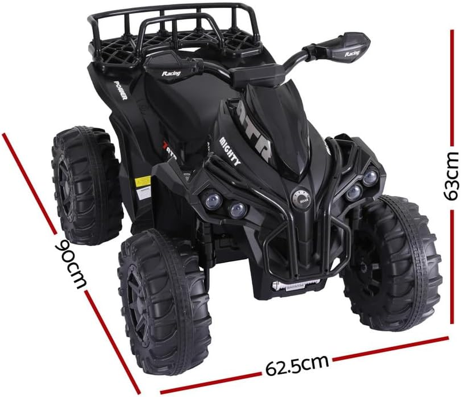 Rigo Kids Ride on Car ATV Quad Motorbike Storage Rack Electric Toys 12V Black image number 2