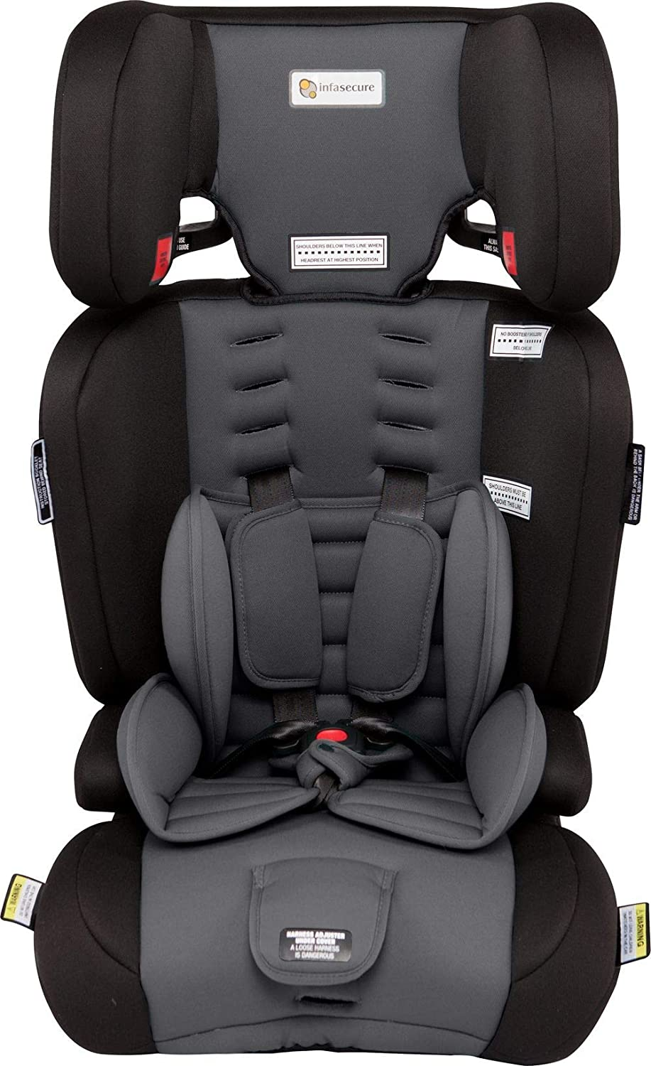 Infasecure Visage Astra Convertible Booster Seat for 6 Months to 8 Years, Grey (CS7313)