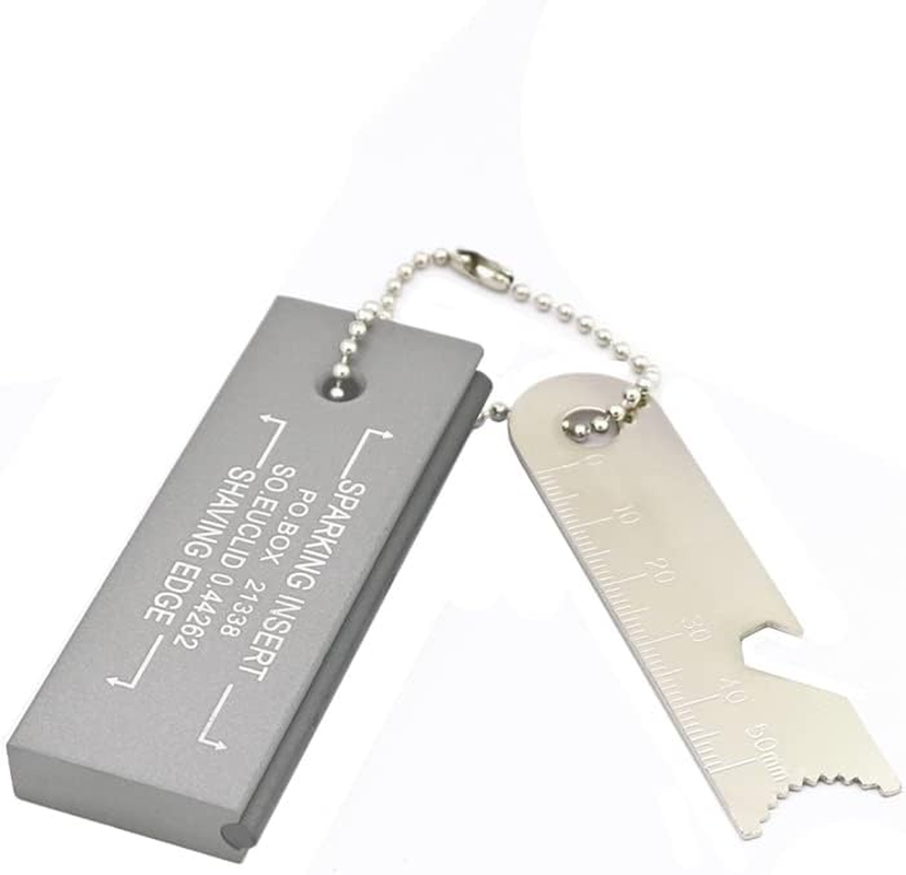 AIMALL Magnesium Block & Flint Military Fire Starter Striker Firestarter Army Survival Kit - Survival Flint and Steel Rods with Magnesium Bar image number 2