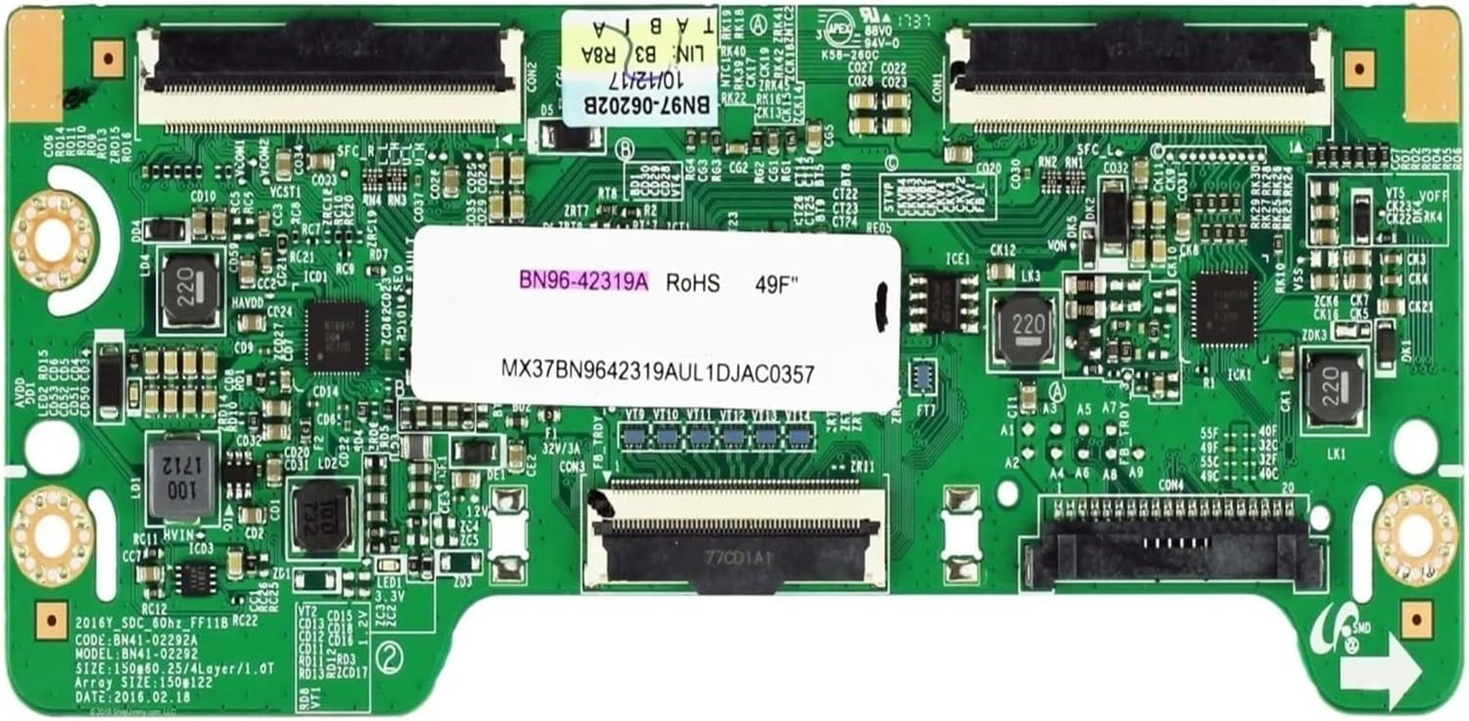 BN96-42319A BN97-06202B T-Con Board, for 49 Inch UN49M530DAFXZA UN49M5300AFXZA UN49M5300AF TV Logic Board image number 1