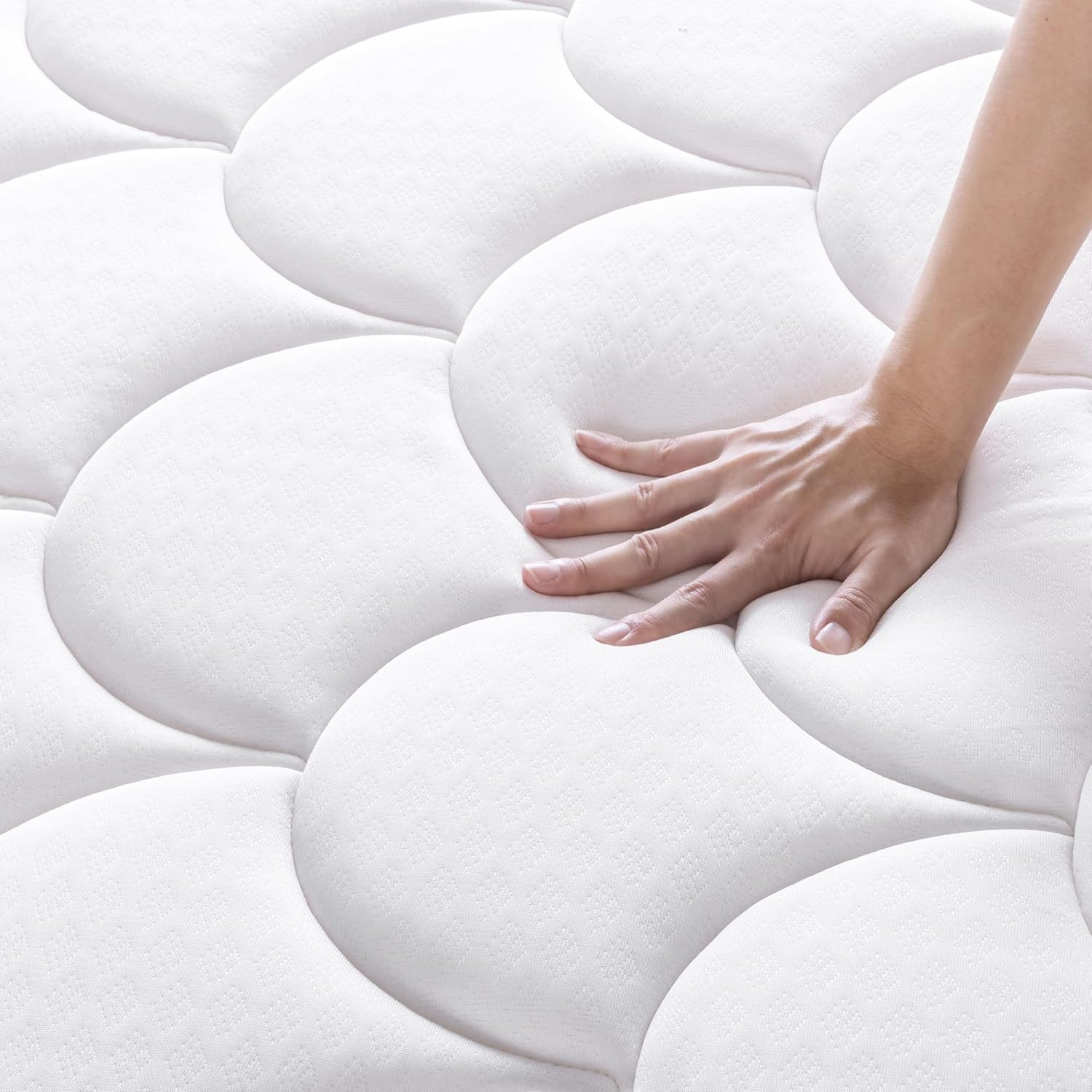 Zinus Queen Mattress Support 30Cm Icoil Pocket Spring Eurotop, Comfort Quilting Foam, Medium Feel Bed Mattresses