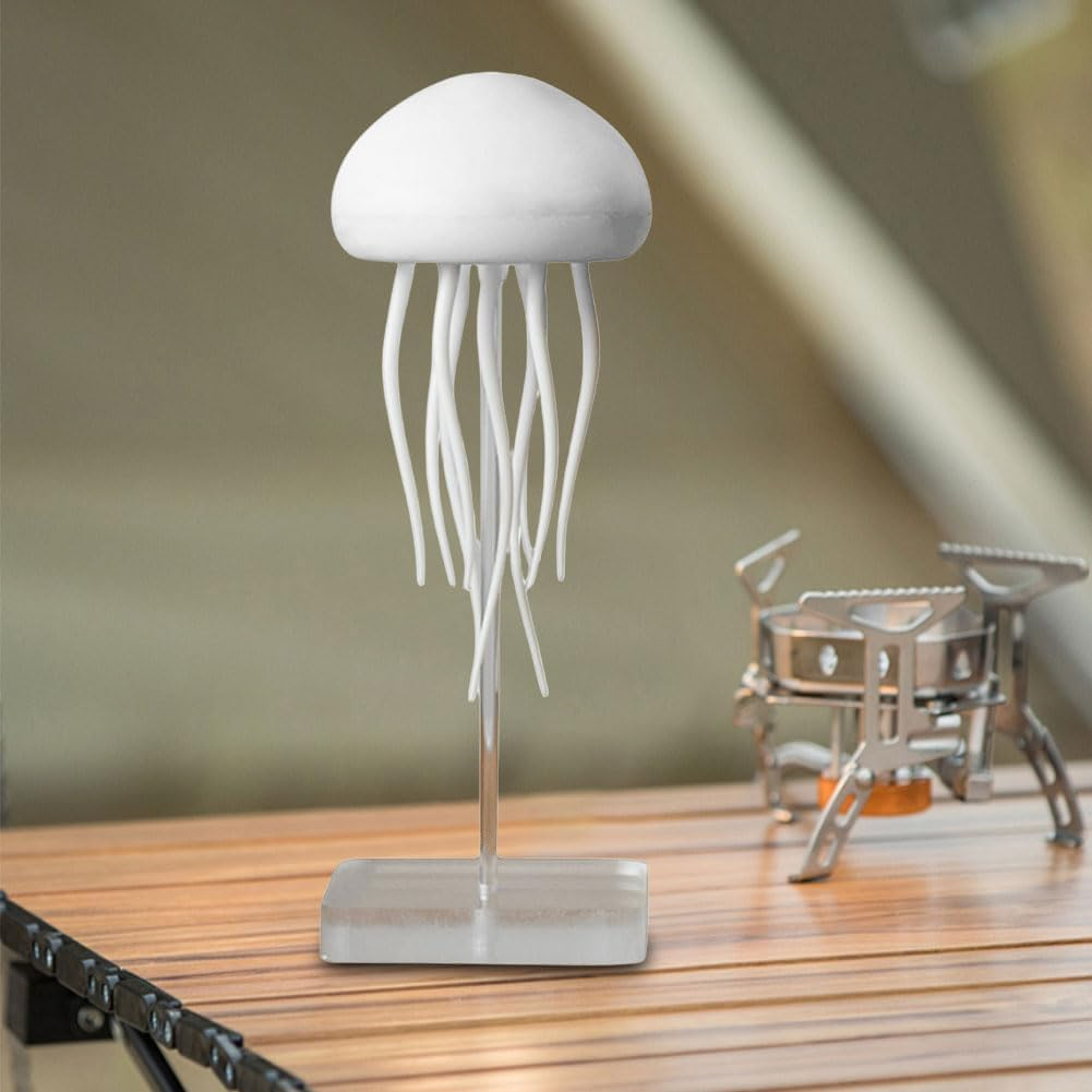 Bedside Bedroom Companion Light Voice Control Type-C Charging Jellyfish Shape Baby Night Light RGB Gradient Flexible Tentacles for Bedroom Home Decor image number 4