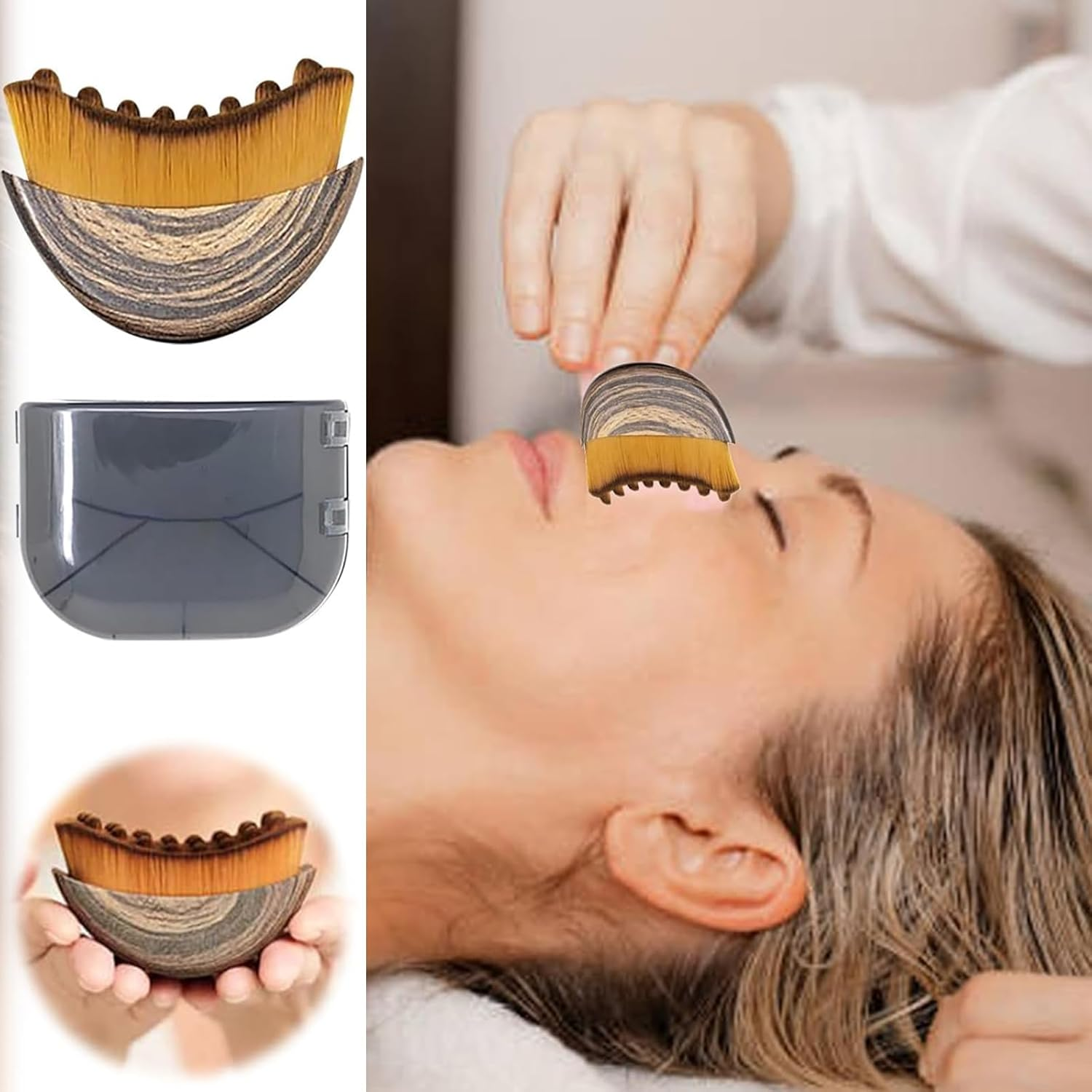 New Lymphatic Contour Face Brush, Dry Brushing Face Brush, Lymphatic Drainage Massager for Face, Chin & Jawline Sculpting, Ergonomically Designed to Fit the Skin Precisely and Relieve Fatigue image number 4