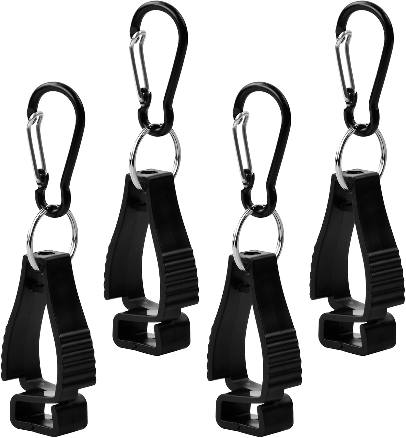 Work Glove Clip 4 Pcs Glove Clip Holder Glove Clamp Grabber Holder Labor Work Clamp Multifunctional Anti-Lost Glove Clip for Work Gloves Glasses Helmets Hanger (Black) image number 6