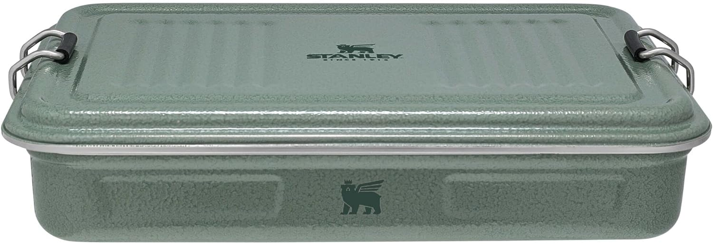 STANLEY Classic Legendary Useful Box 1.25 Qt | Metal Snack and Lunch Box | Durable Stainless Steel Travel Food Storage Container | Hiking, Camping, School, or Work | Bpa-Free | Hammertone Green image number 6