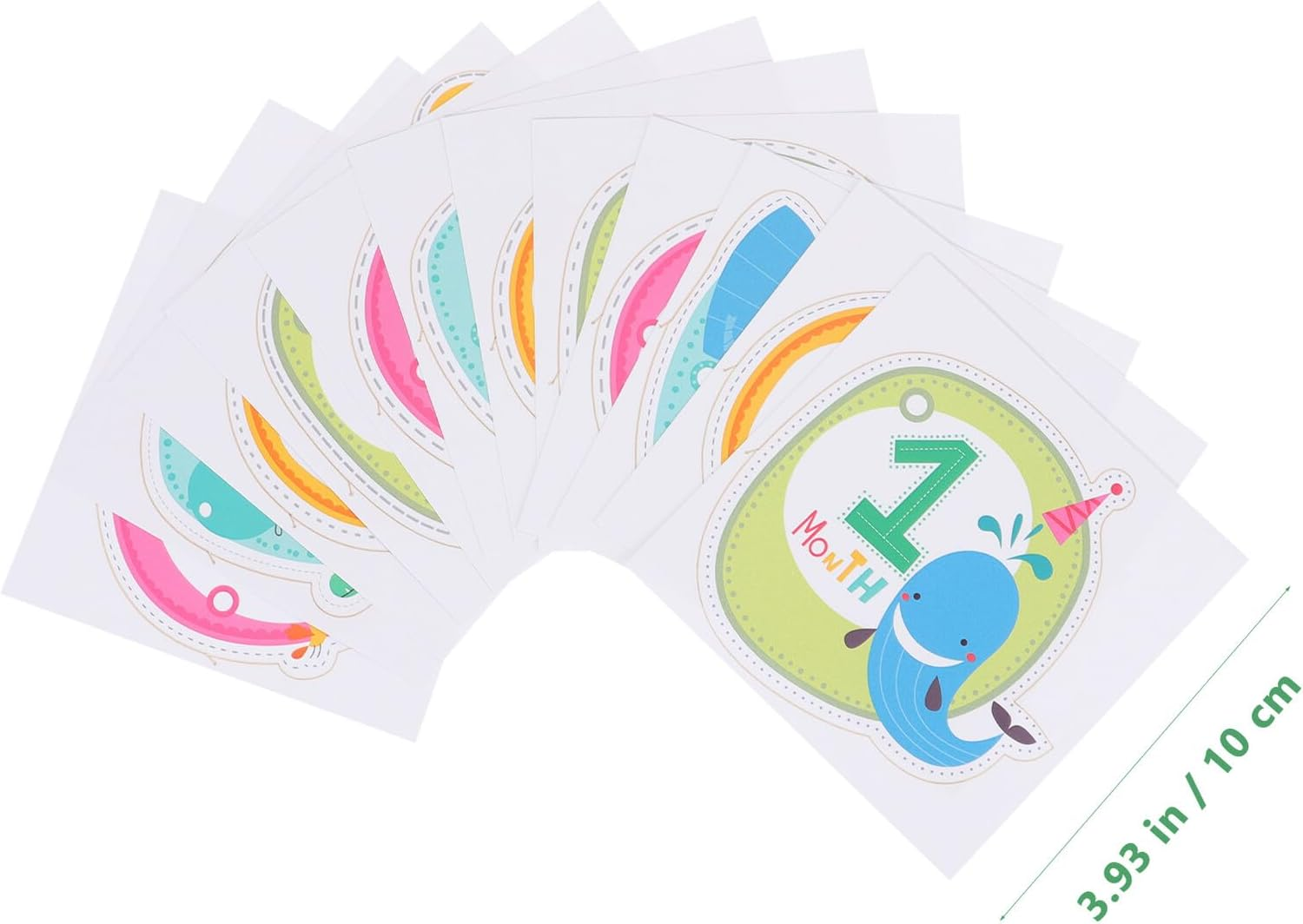 12Pcs Monthly Milestone Stickers Newborn Photo Props Month Label Paper for Newborn Supplies and Pregnancy Photography image number 5
