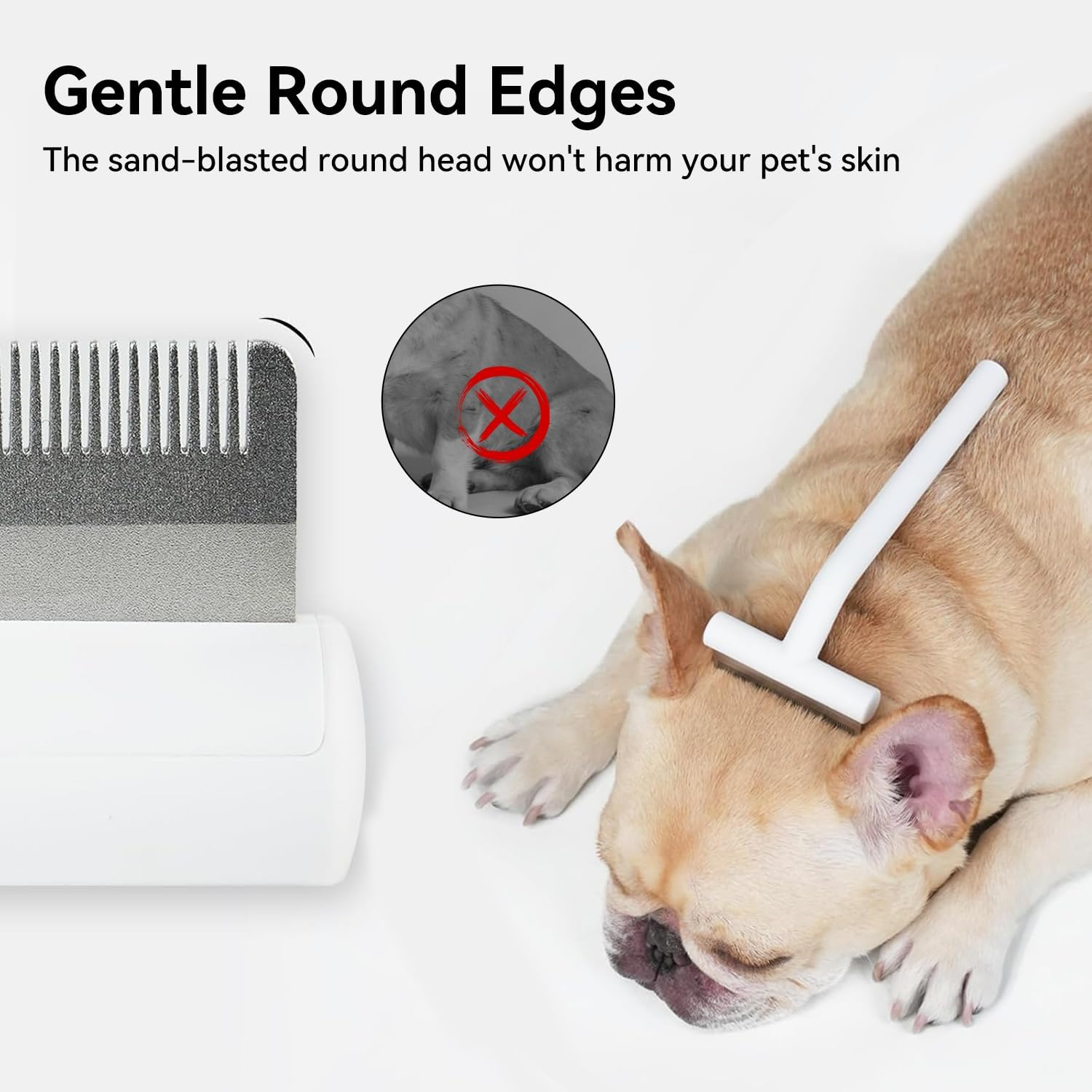 Aumuca Pet Deshedding Tools for Short Haired Dogs & Cats, Highly Deshedder Grooming Brush image number 5