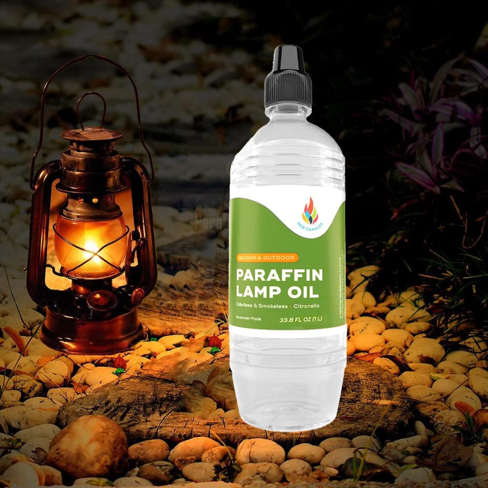 The Dreidel Company Citronella Liquid Paraffin Lamp Oil - Smokeless, Ultra Clean Burning Fuel for Indoor and Outdoor Use (1 Liter Bottle) image number 1
