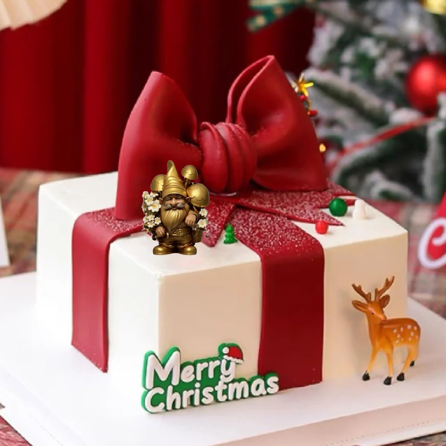 Christmas Silicone Molds Christmas Gnomes Fondant Molds Santa Claus Chocolate Mold for Cake Decoration Cupcake Topper Candy Gum Paste Polymer Clay image number 3