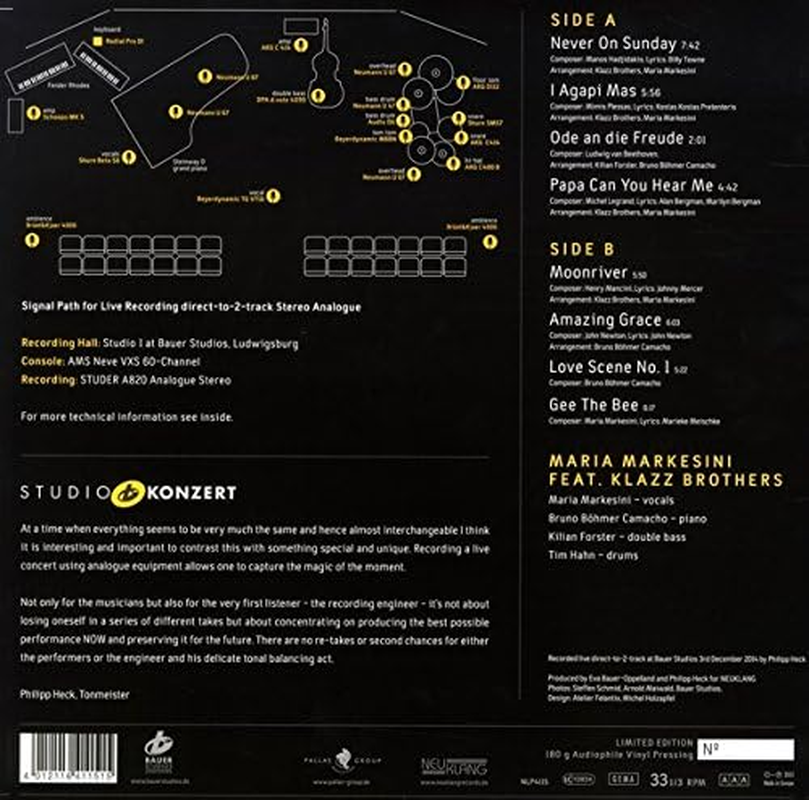 Maria Markesini Klazz Brothers Studio Konzert (LP)