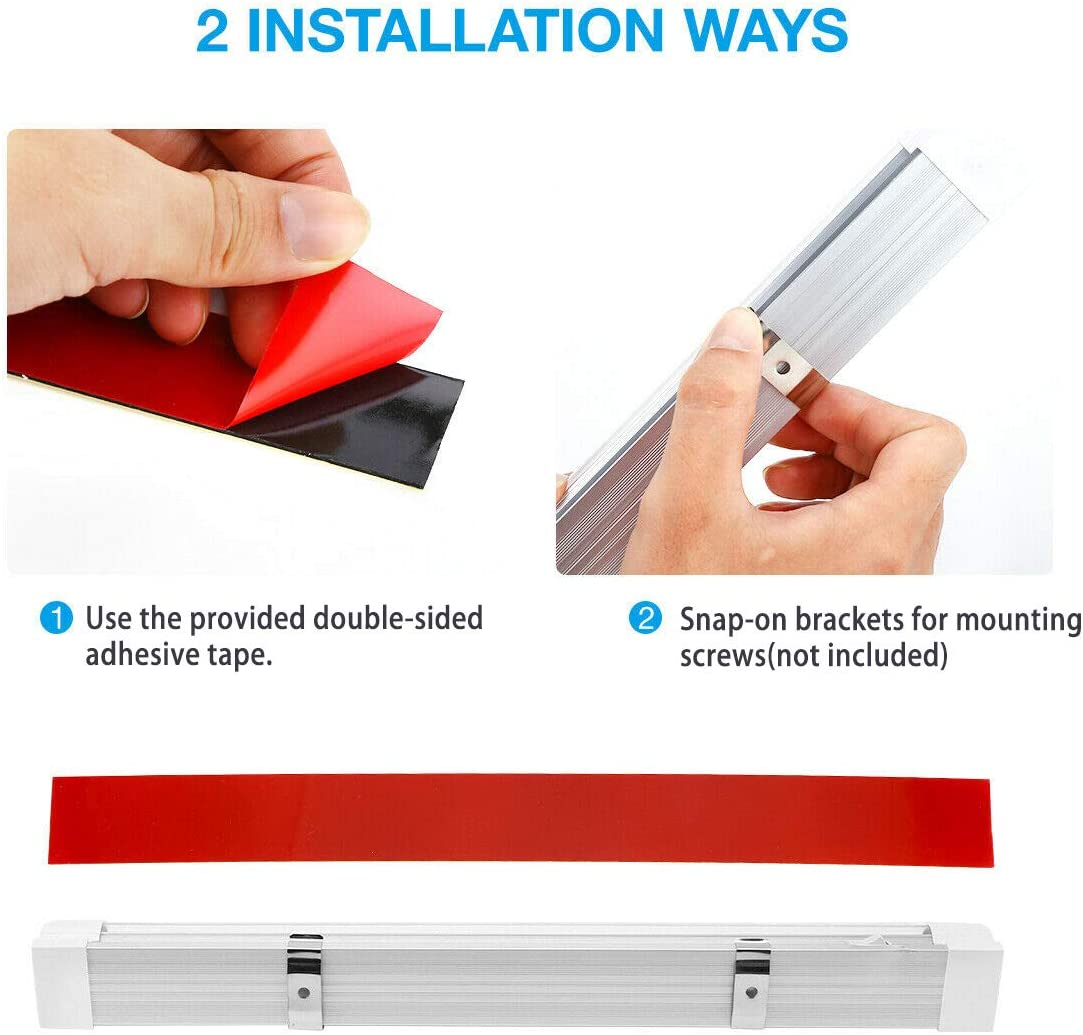 12 Volt LED Lights Bar, Daylight 6000K 13.4 Inch 108 LED 5W 500 Lumens, LED Car Interior Light Strip with Switch for RV Boat Trailer Camper, Pack of 2