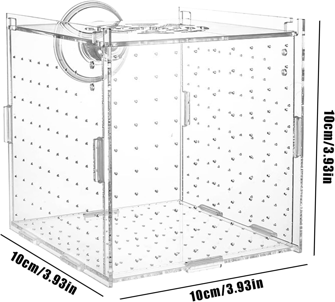 Vgvgaj Fish Breeder Box - Suction Cup Aquarium Breeder Box - Acrylic Nursery Divider Container Hatchery Incubator for Shrimp Guppy Egg Angelfish Fry Acclimation image number 6