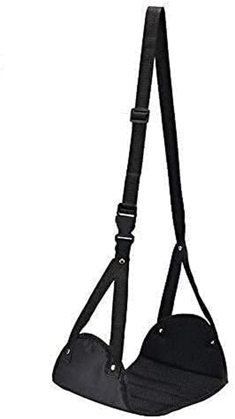 YOMYM Foot Rest, Portable Travel Footrest Flight Carry-On Foot Rest Adjustable Height Foot Rest Travel Accessories Footrests Hammock, Black. (Single) image number 1