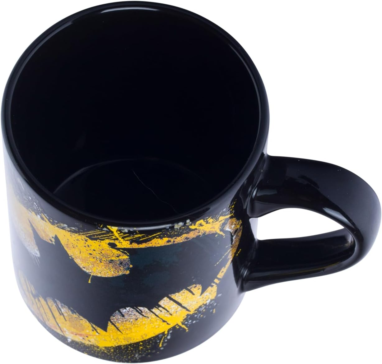 DC Comics Silver Buffalo BN111032 Batman Splatter Paint Logo Ceramic Mug, 14-Ounces image number 4