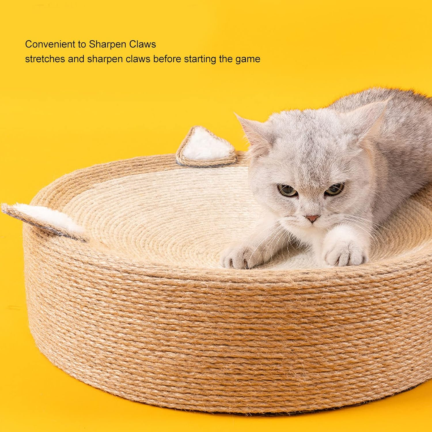 Cat Scratchpad Nest, Reusable Multifunctional round Cat Scratcher Cardboard, Cat Scratcher Cat Scratching Post Corrugated Lounge Couch Nest for Cats image number 2