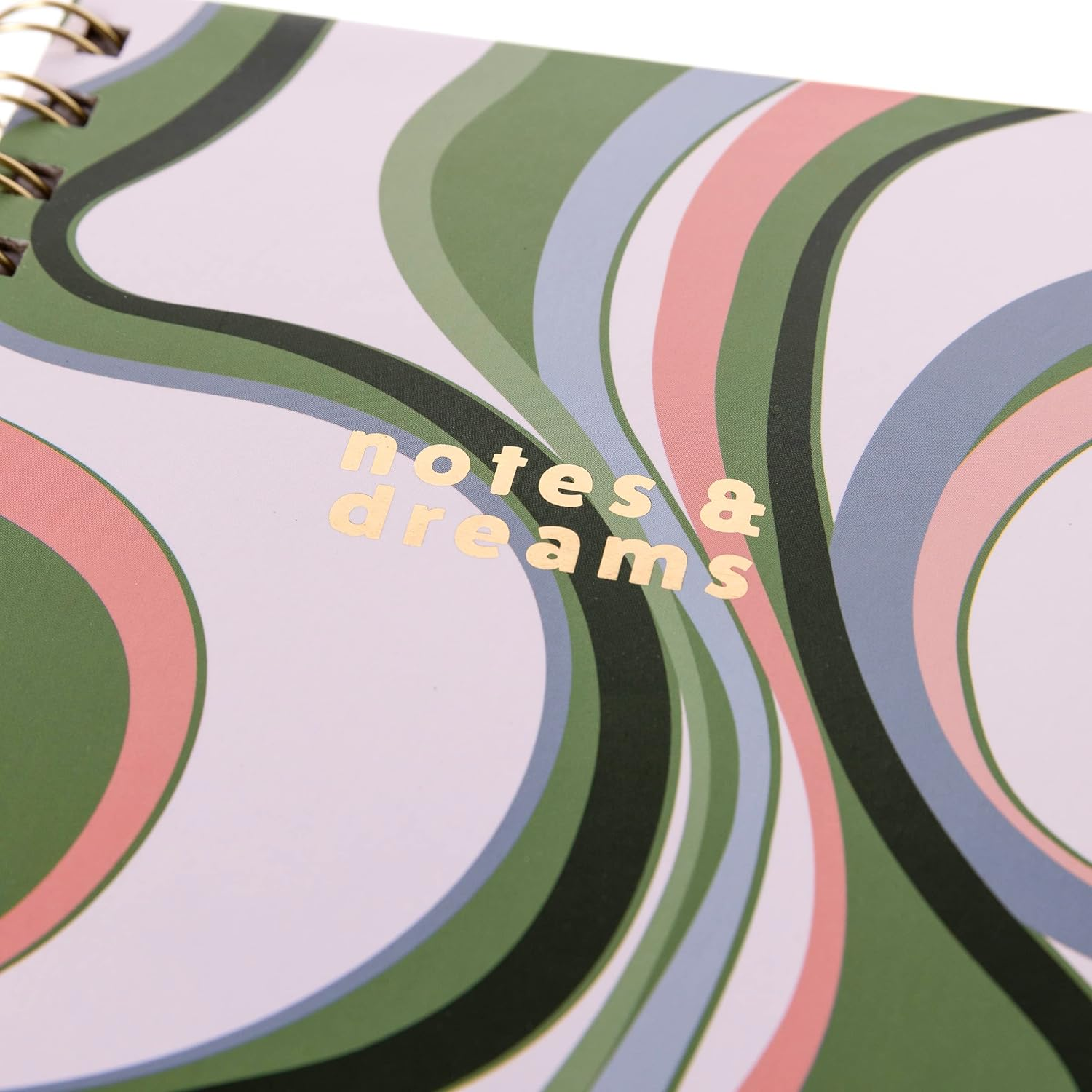 Graphique Hardbound Spiral Journal | Groovy Notes Design | Premium Paper | Notebook | Diary | Lists | Record Month and Date | Great Gift | 160 Ruled Pages | 6.25&rdquo; X 8.25&rdquo; image number 1