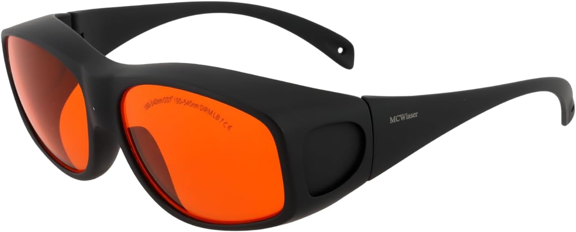 Mcwlaser 190-540Nm Laser Safety Glasses Goggles OD7+ for UV Light Violet Blue Green Laser 405Nm 445Nm 450Nm 473Nm 532Nm Absorption Type EP-3 Style 9 image number 3