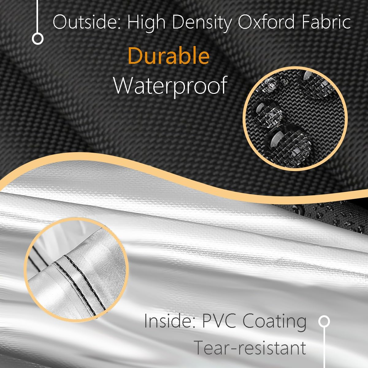 FLYMEI Golf Cart Covers, Waterproof 2/4/6 Outdoor Golf Cart Cover for EZ GO Club Car Yamaha Golf Carts, Sunproof Dustproof Club Car Cover Golf Cart Seat Covers image number 6