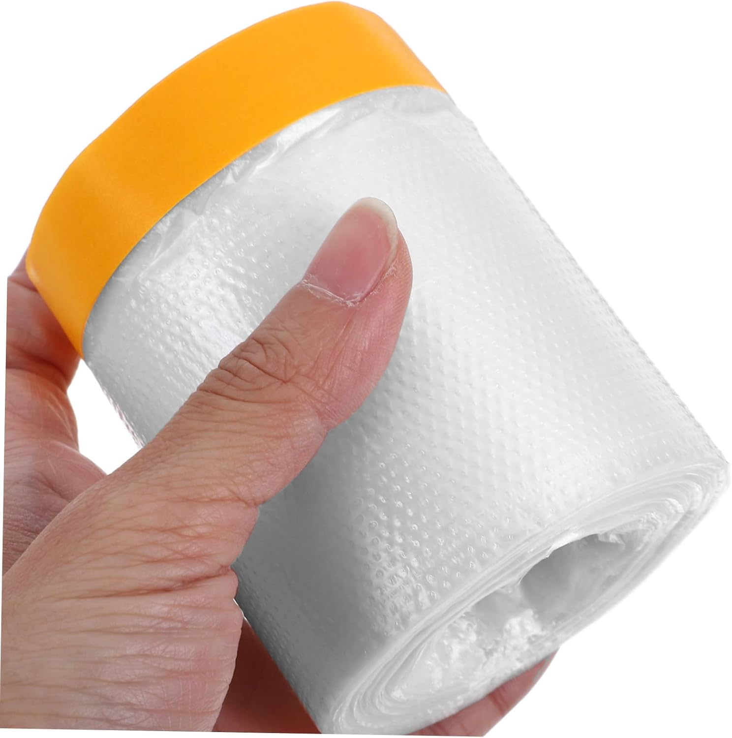 3 Rolls Masking Tape Pre-Taped Paint Protection Film, Dustproof Plastic Sheeting Adhesive for Furniture, Automotive, Wall Covering, 30Cm 40Cm 55Cm Each image number 2