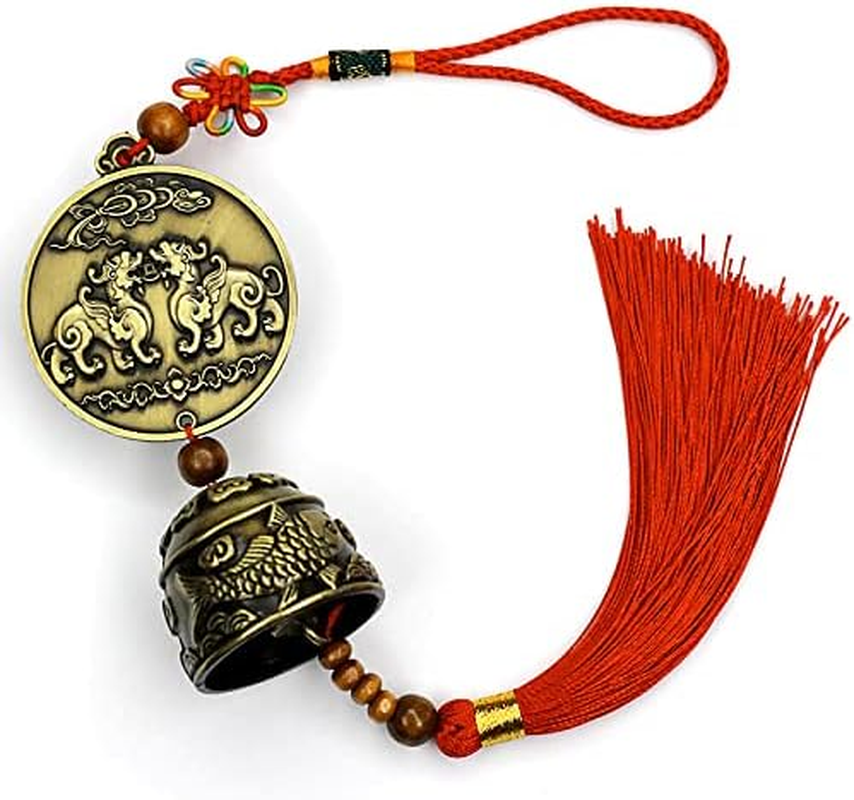Hooshing Small Wind Chimes Brave Troops Classical Feng Shui Wind Bell for Room Yard Car Hanging Decor Blessing Gift