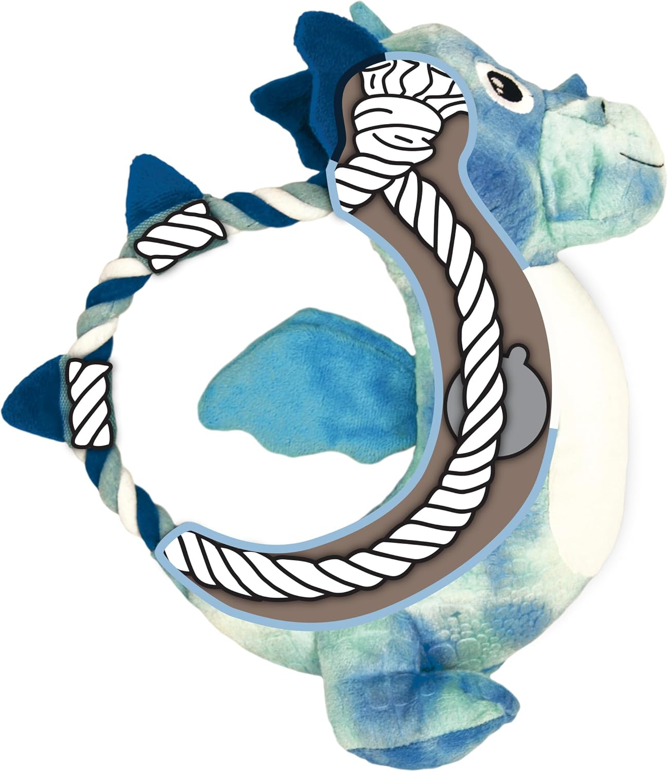 KONG Dragon Knots, Dog Toy, Medium/Large, Colors Vary image number 3