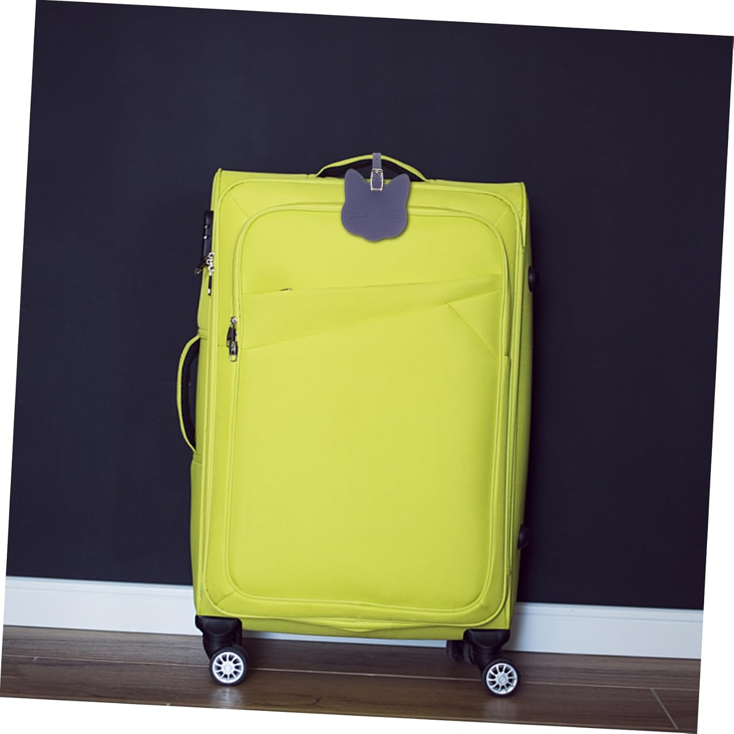 COLLBATH 3Pcs Luggage Tags Travel Suitcase Baggage Hanging Tag Id Leather Travel Accessory image number 5