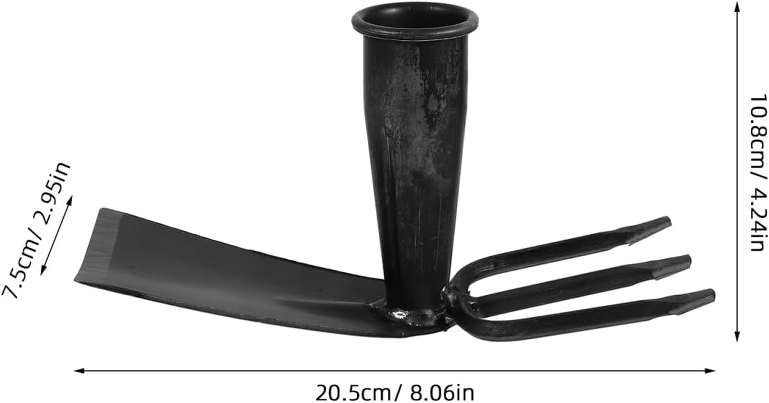 ARTIBETTER Hand Gardening Hoe and Rake Replacement - Carbon Steel Dual Head Tool for Weeding, Digging, and Soil Loosening - 8.07 X 4.25 X 2.95 Inches image number 1