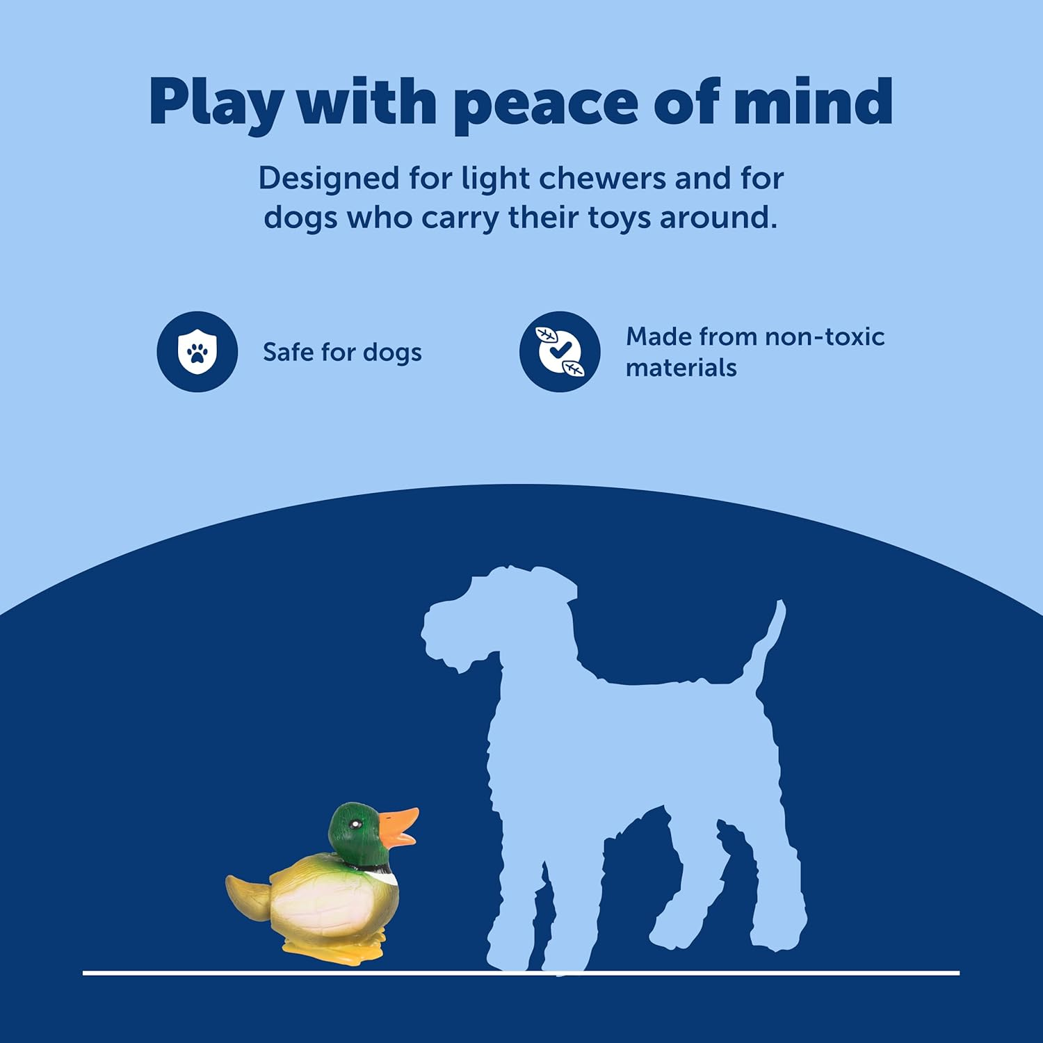 Petsafe Sportsmen Latex Squeeze Meeze Duck, Fun Squeeze Dog Toy with Squeaker image number 4