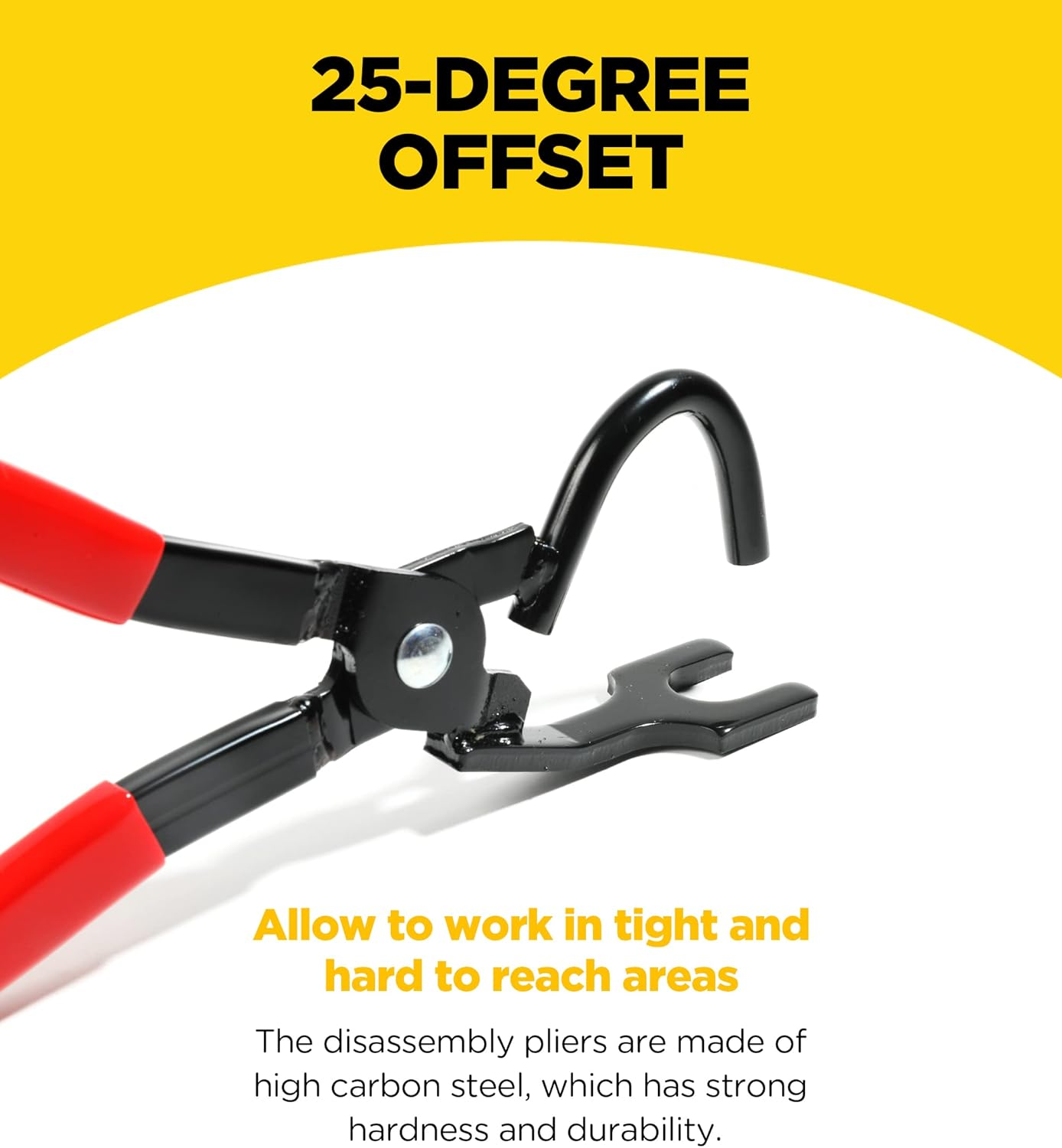 AOCISKA Exhaust Hanger Removal Tool,Exhaust Hanger Brackets Rubber Hanger Support Removal Tool,Automotive Tools Rubber Bracket and Exhaust Hanger Separation Exhaust Pliers image number 4