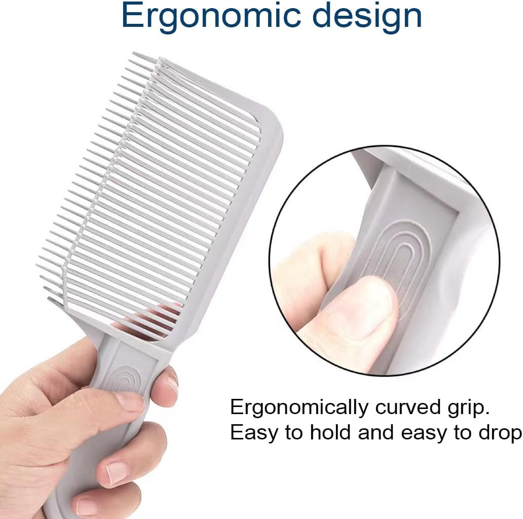 Youery Pack of 3 Barber Comb for Men, Hair Cutting Comb, Hair Cutting Set, Silicone Haircut Band, Professional Curved Positioning Comb, Hair Dye Comb, Hair Cutting Aid image number 6