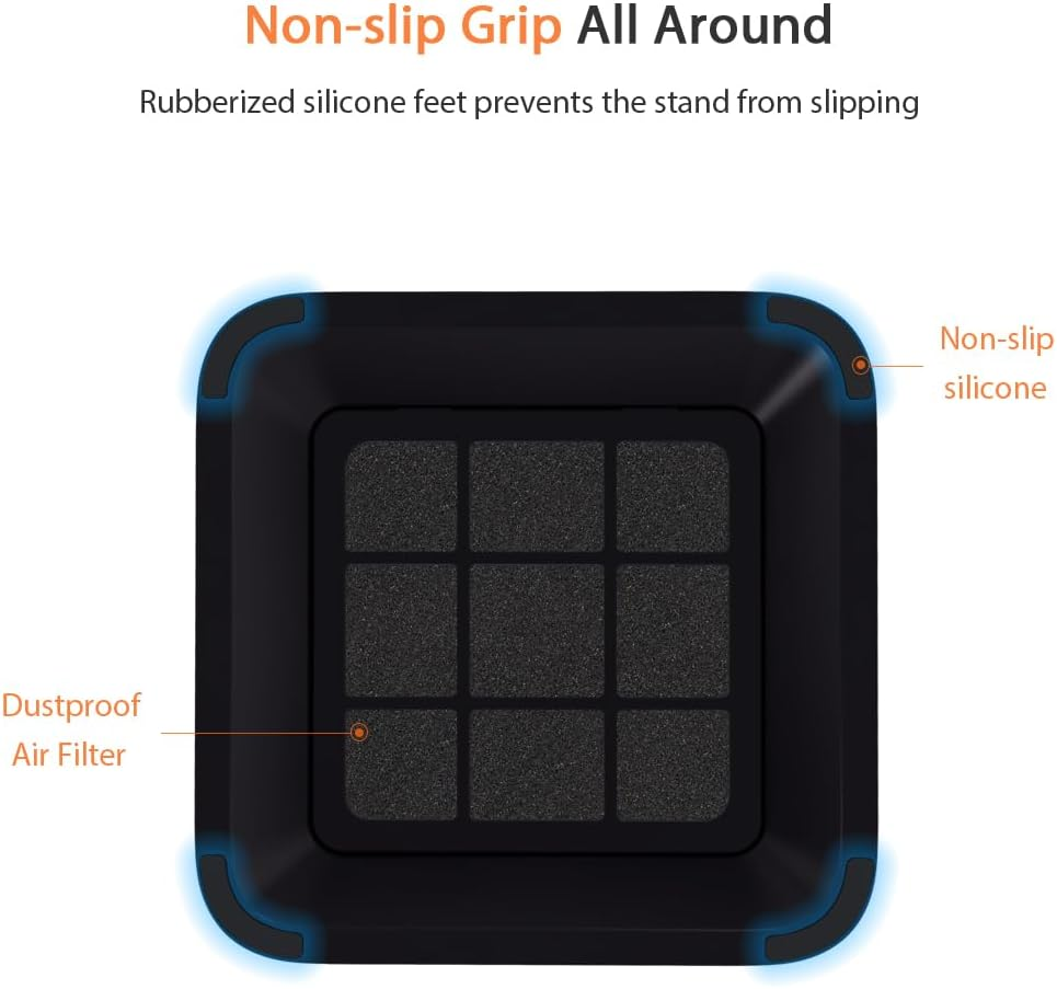 JEMACHE Desktop Stand for Mac Mini 2010-2023 M1 M2 Pro, Mac Studio M1 M2 Max/Ultra (Black) image number 3