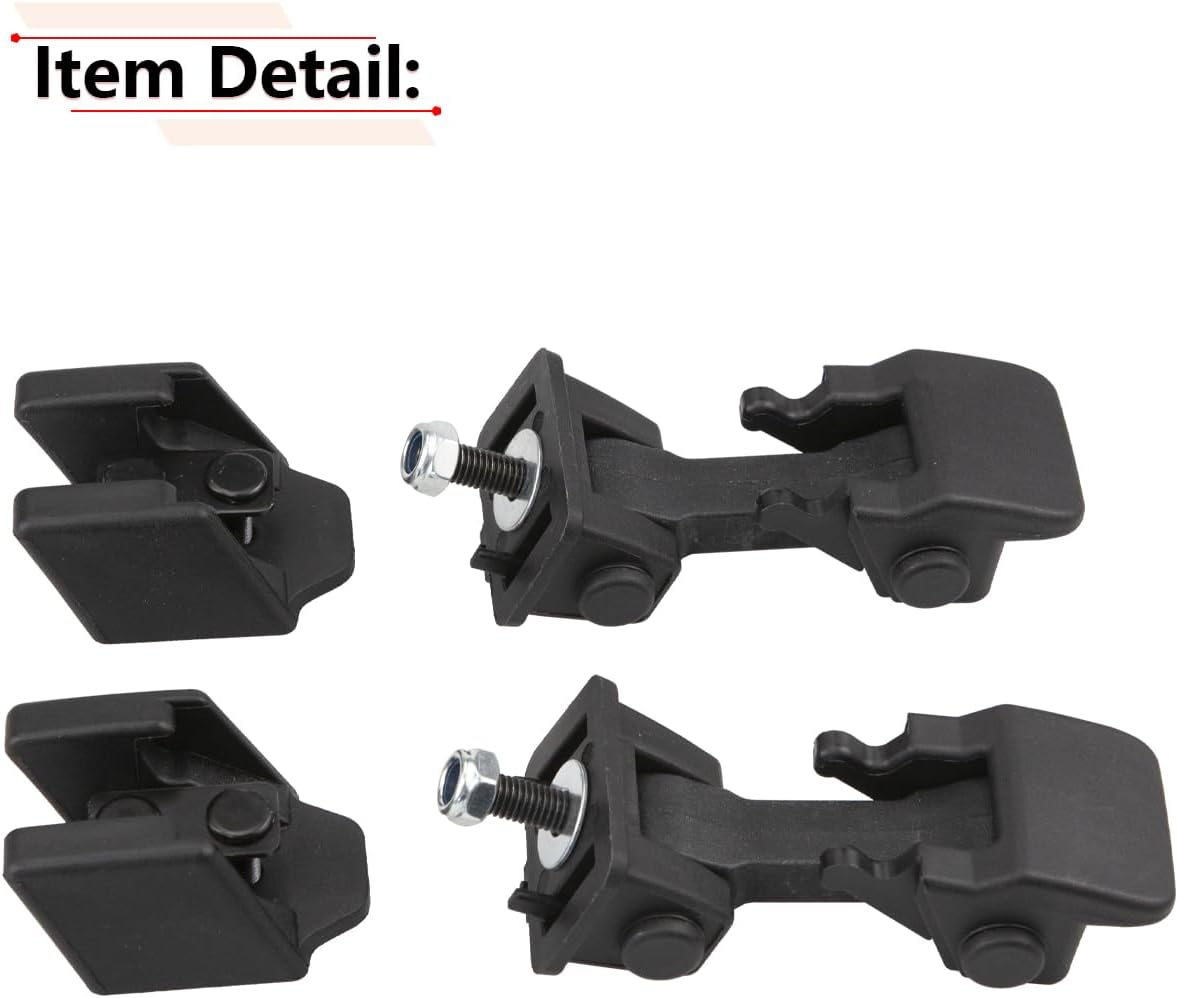 RLB-HILON Hood Latch Compatible with Jeep Wrangler TJ 1997 1998 1999 2000 2001 2002 2003 2004 2005 2006 Year, 1 Pair Hood Latches with Bracket image number 3