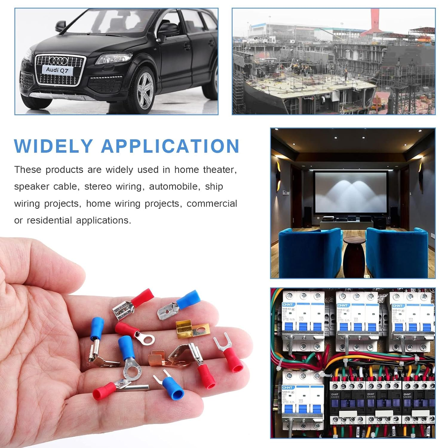 MTJNYZA 678Pcs Crimp Terminals Connectors Electrical Wire Crimping Set Connector Assorted with Heat Shrink Tubing Sleeving Cable Electric Terminals Spade Ring Bullet Butt Fork Copper image number 6