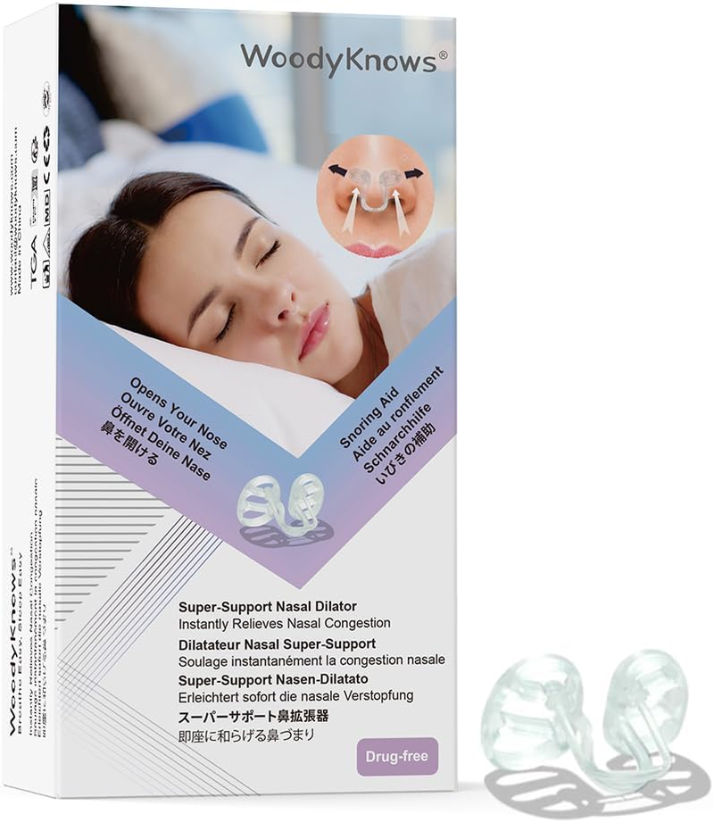 Woodyknows Super-Support Nasal Dilator for Snoring Aid, Improves Sleep and Sports Airflow, Breathe Better (Combo Pack XS/S/M/L) image number 6