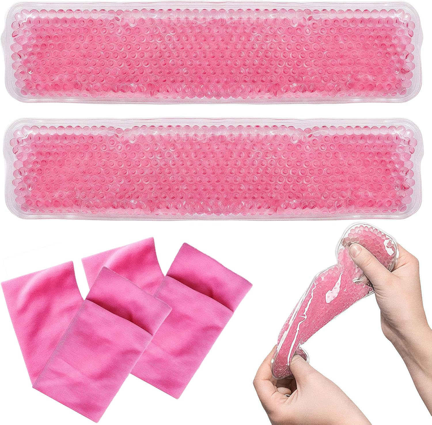 Perineal Cooling Pad, Reusable Perineal Cooling Pad for Postpartum & Hemorrhoid Pain Relief, Hot & Cold Packs for Women after Pregnancy and Delivery, 2 Ice Pack and 2 Cover(Pink) image number 4
