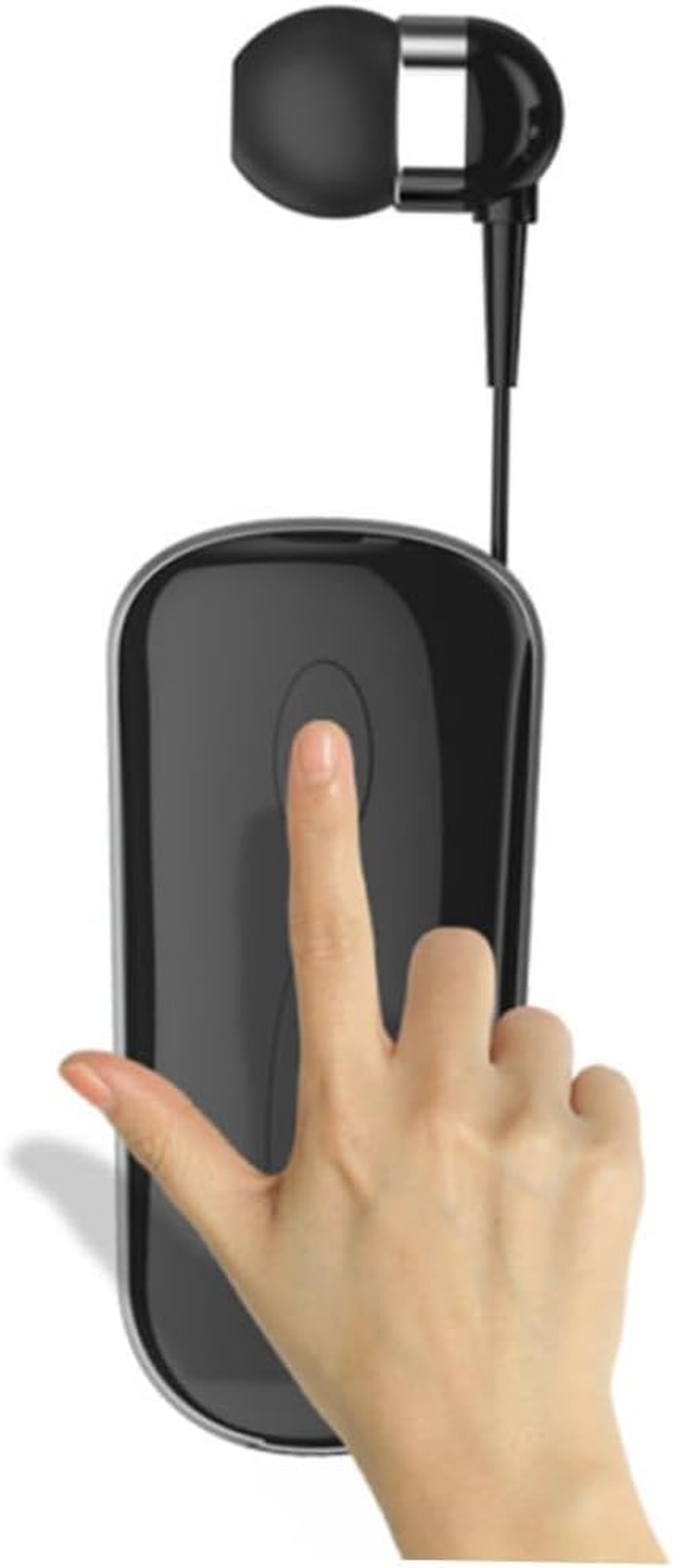 IWOWHERO Clip-On Wireless Earbud Retractable Headphone Mini Sports Earphone Lightweight Design for Outdoor Running and Exercise Black image number 4