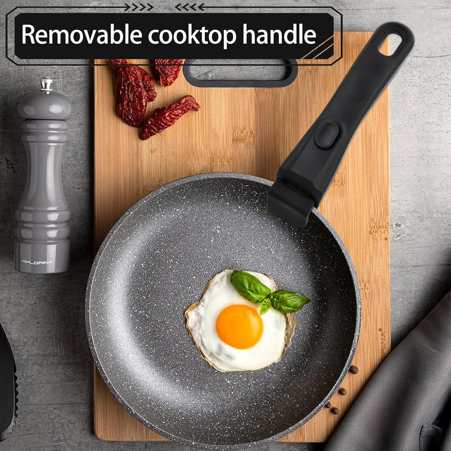 Detachable Pan Handle &ndash; 19 Cm Heat-Resistant, 5 Kg Load, Universal Fit for Saucepans & Frying Pans, Anti-Scald Grip image number 1