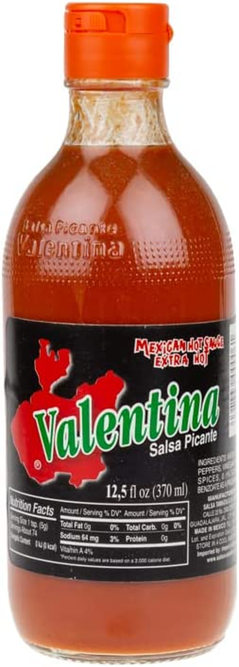 Valentina Extra Hot Mexican Sauce, 370 Ml (607) image number 2